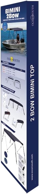 Oceansouth 2 Bow Bimini Top Bootsabdeckung mit integrierter Schutzhülle Breite 1.5M-1.7M Sand, Breit