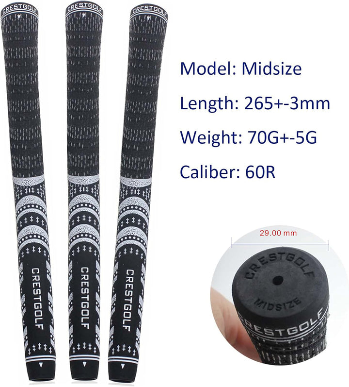KOFULL Golfgriffe Golf Griffe Set Golf Club Griffe Golfschlägergriffe Golfschläger Golf Griff Midsiz