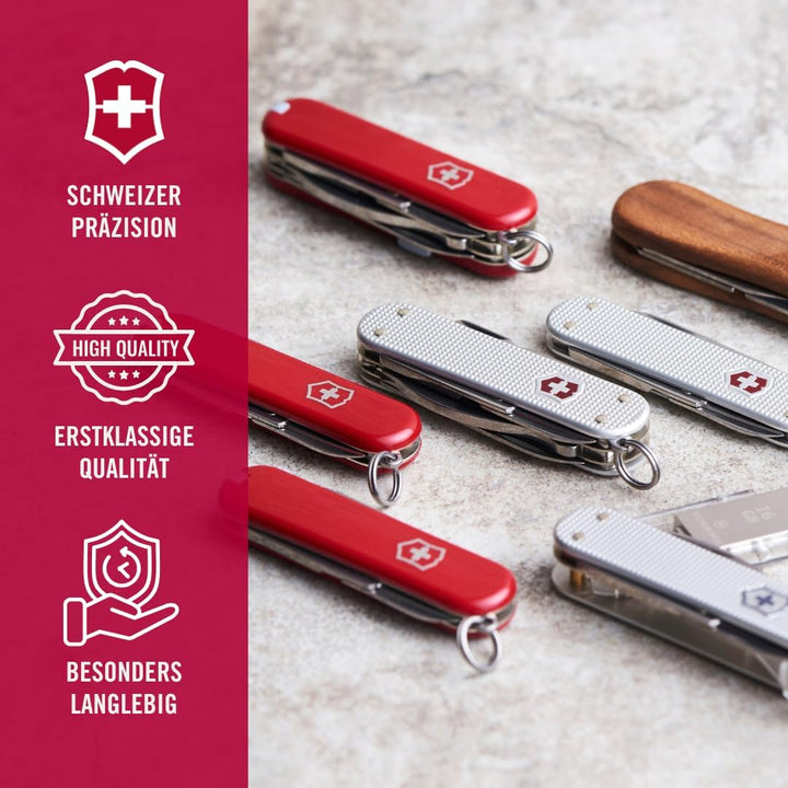 Victorinox Schweizer Taschenmesser, Mini Champ, Swiss Army Knife, Multitool, 18 Funktionen, Brieföff