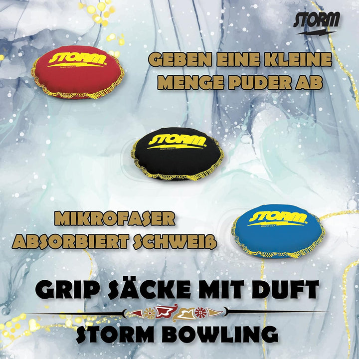 EMAX | Bowling-Zubehör - Storm Grip Bag | Grip Sack mit Duft | Rosinbag - Grip Ball Stormoji Blau -
