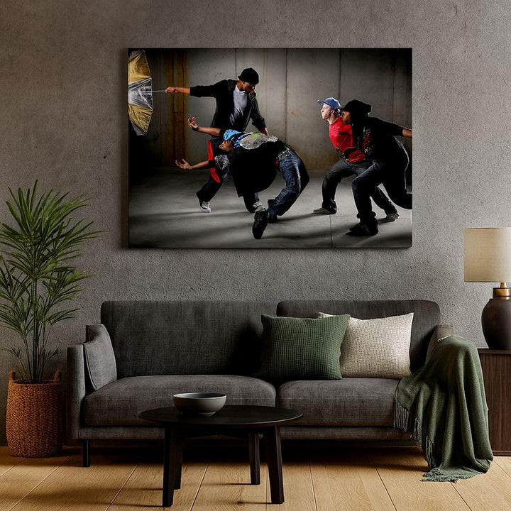 Bilder auf Leinwand Gleichgewicht Tänzer springen Leinwandbild 70x50cm Wandbilder Dekoration Wohnzim