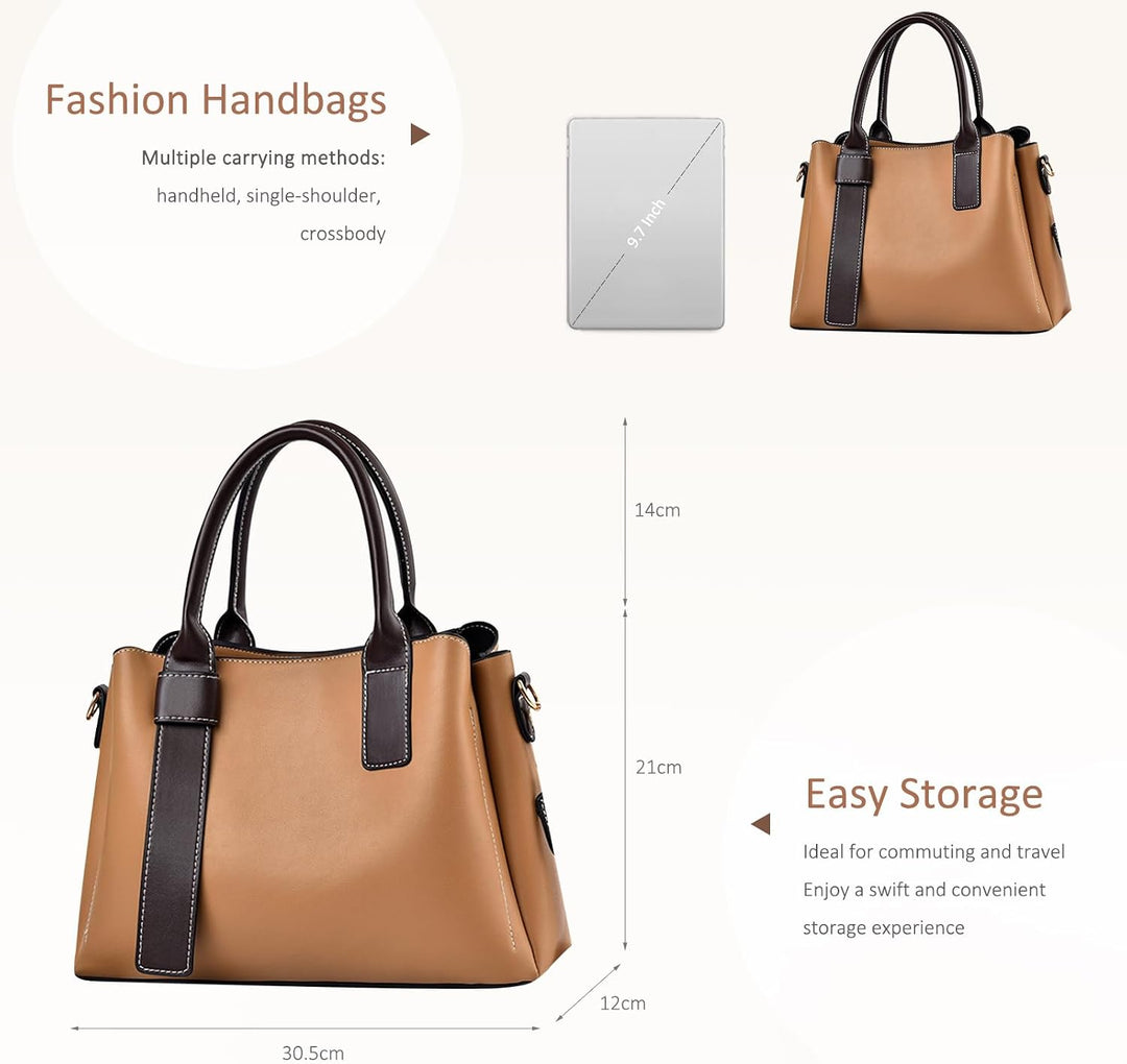 NICOLE &amp; DORIS Elegante Handtasche für Frauen Umhängetasche mit Mehreren Taschen Süsse Schultertasch