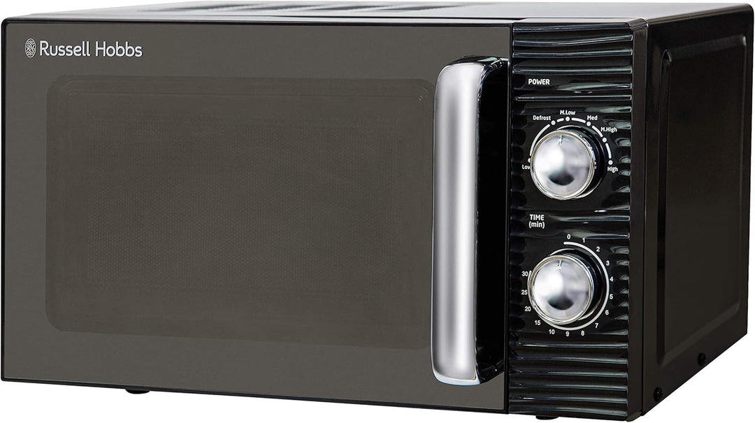 Russell Hobbs RHM1731B Inspire Solo Mikrowelle, 17 Liter, 700W, Schwarz, mit 5 Leistungsstufen, Time