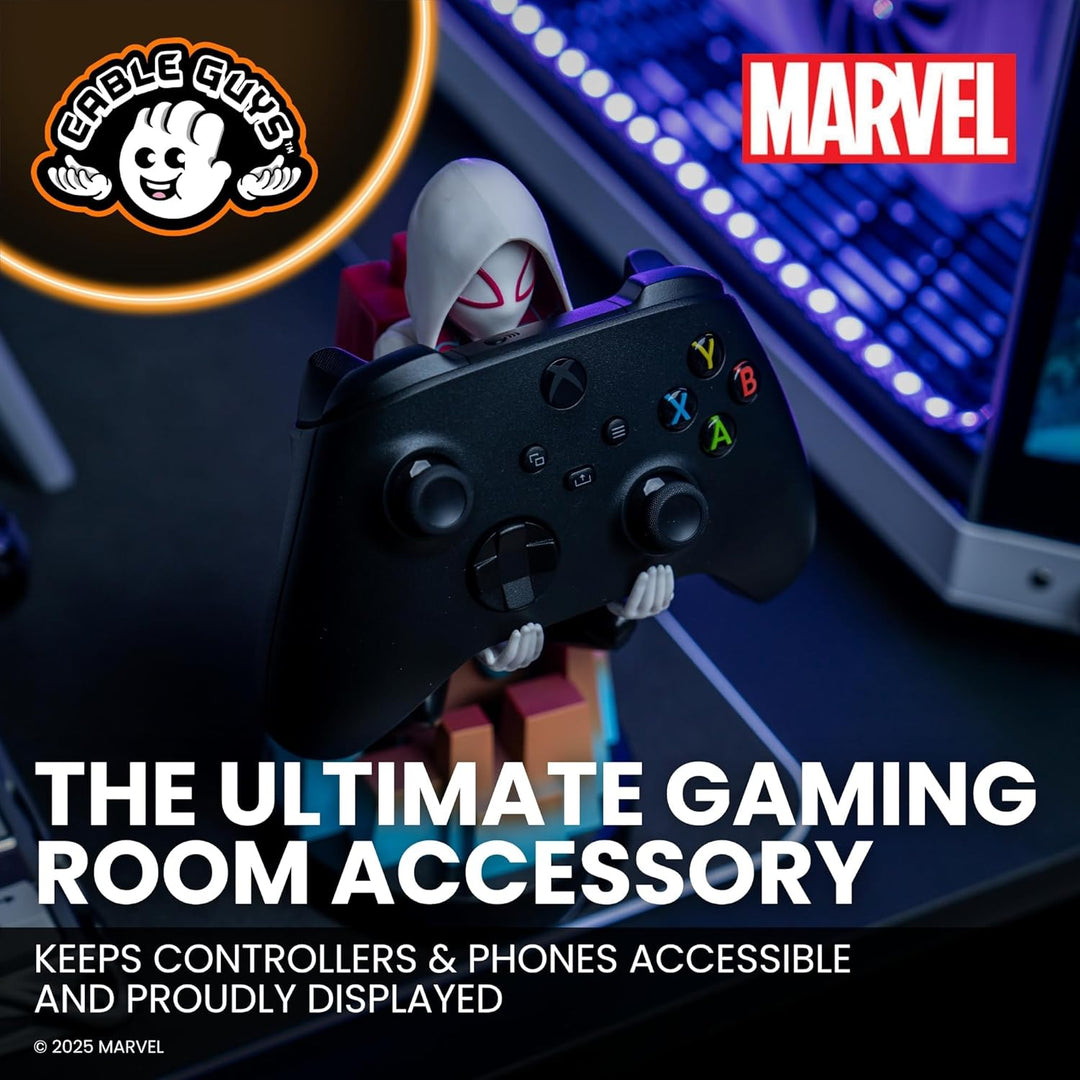 Cable Guys - Marvel Spider-Gwen Gaming Accessories Holder & Phone Holder for Most Controller (Xbox,
