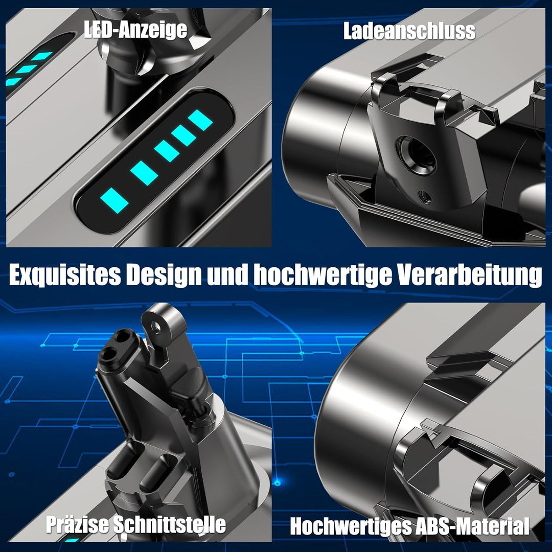 V10 Akku für Dyson V10, Akku Kompatibel mit V10Animal Absolute Fluffy Motorhead SV12 Staubsauger (Ni