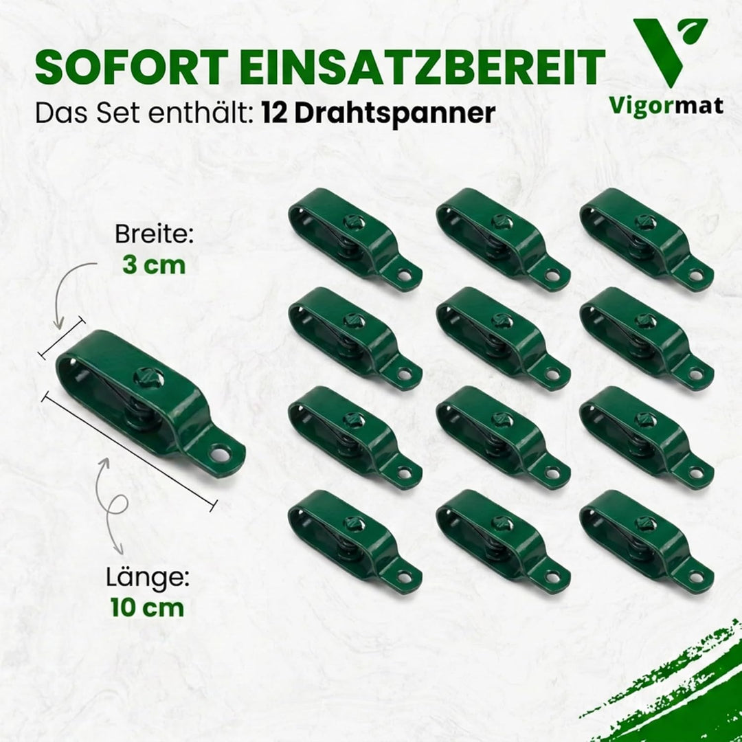 Drahtspanner Maschendrahtzaun Zaunspanner aus Metall, Robuste Spannschlösser für Spanndraht und Zaun