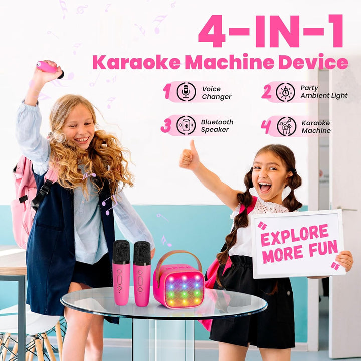 Mädchen Geschenk Kinder Karaoke Maschine: Karaoke Mikrofon Kinder- Spielzeug ab 3-11 Jahre Mädchen J