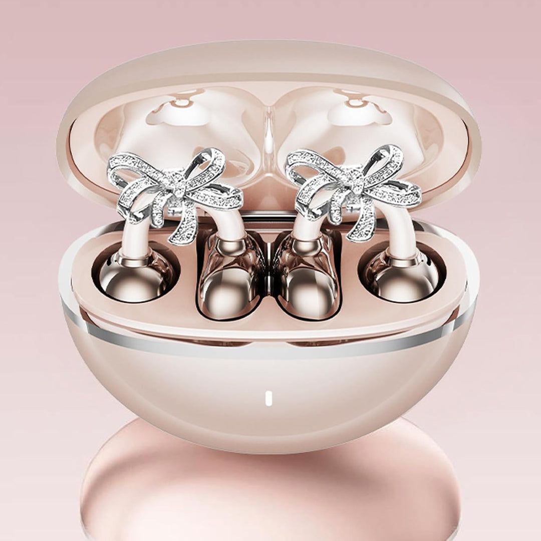 Kabellos Bluetooth 6.0 Clip On Kopfhörer, Open-Ear-Kopfhörer, mit Schmetterlings-Ohrringen Leichtes,