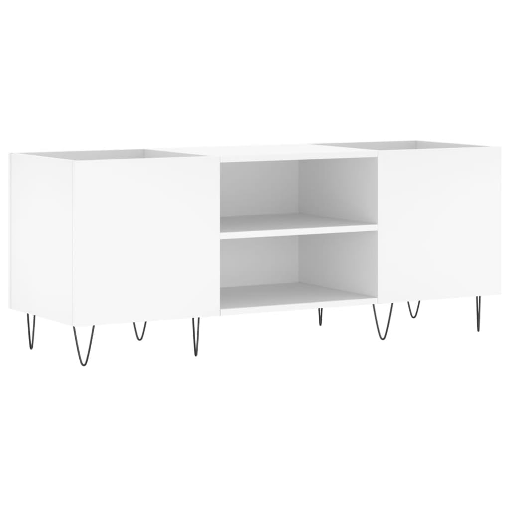 vidaXL Plattenschrank Weiss 121x38x48 cm Holzwerkstoff, Weiss 1