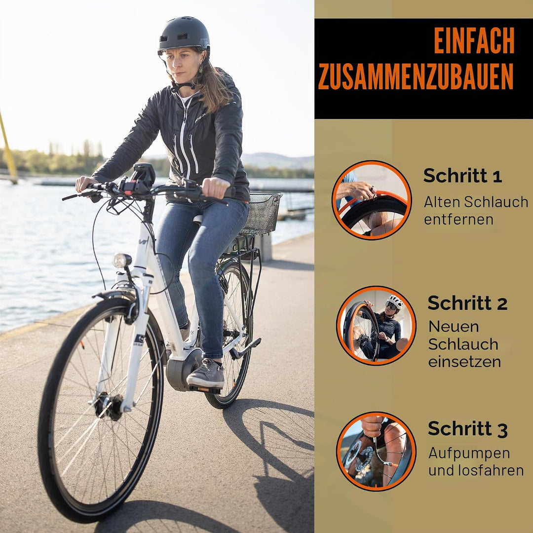 X-Tubo-Schlauch – City/Tour – 700c/28 Zoll – Schraeder-Ventil