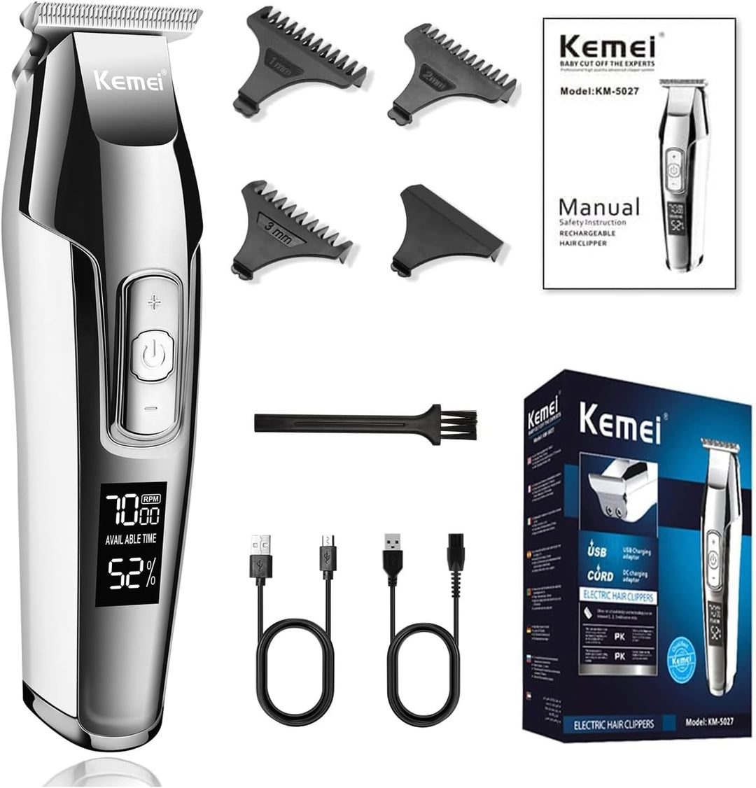 KEMEI Herren LCD Display Baldheaded Haarschneidemaschine Professionelle Bart Haarschneider Werkzeuge