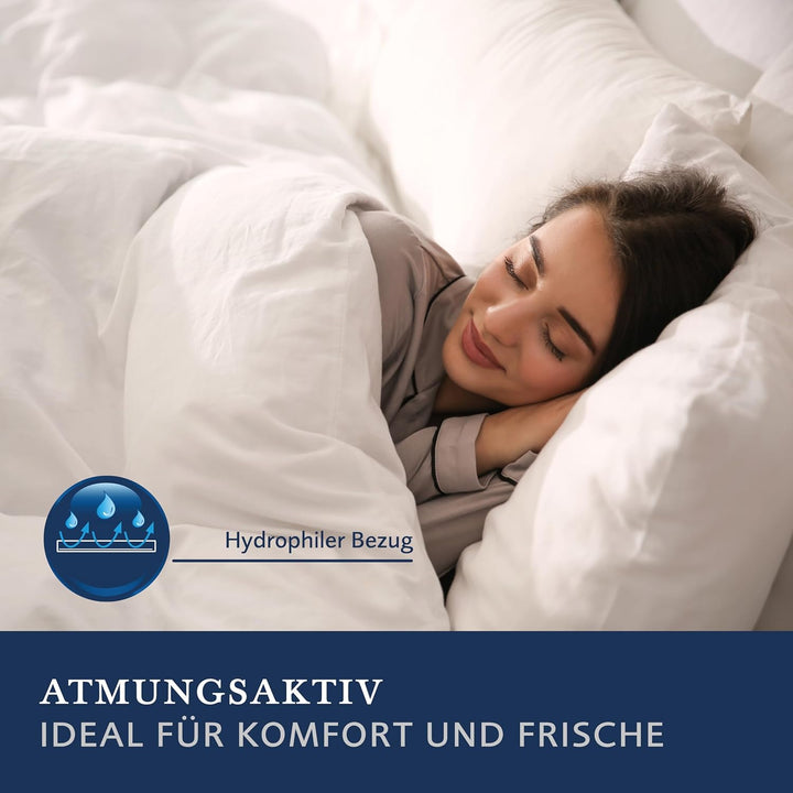 Billerbeck Daunen-Kissen | Almira | 70 x 90 cm | Feste Stützkraft | für Hausstauballergiker geeignet