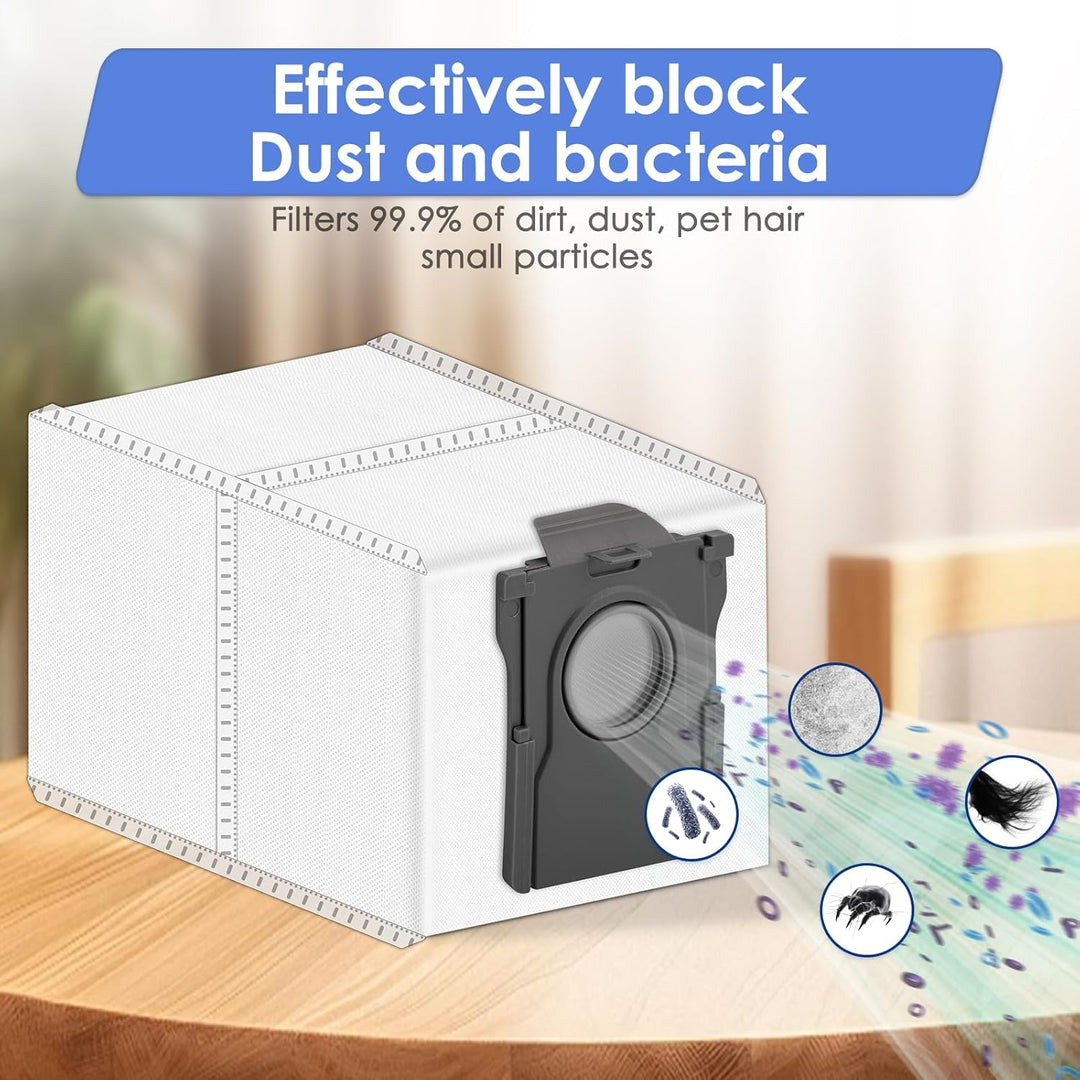 (15 Stück) L10s Ultra Gen 2 Ersatz-Staubsaugerbeutel Kompatibel mit Dreame X50 Ultra/ X40 Ultra/ X30