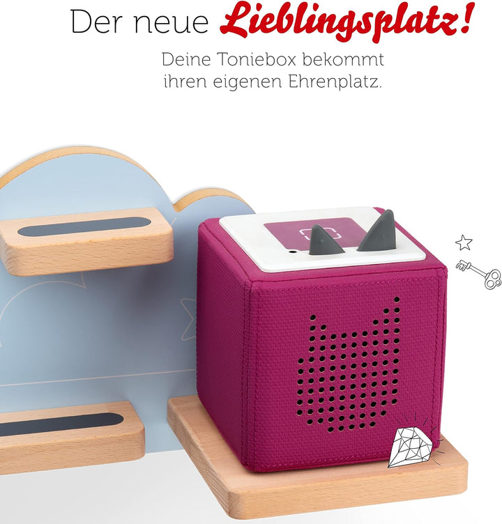 tonies Regal Hinter dem Regenbogen, Regal für Toniebox und Figuren, mittelgrosses Regal in Feenrosa
