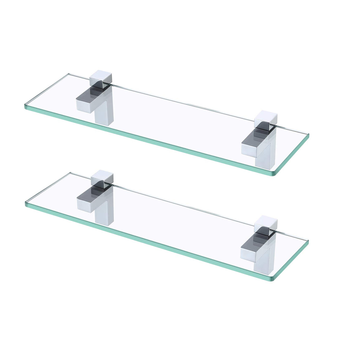 KES Duschablage Glas Badezimmer Wandregal 8mm Hartglas Glasregal Glasablage Bad Ablage Dusche Duschr
