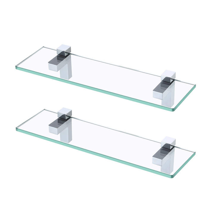 KES Duschablage Glas Badezimmer Wandregal 8mm Hartglas Glasregal Glasablage Bad Ablage Dusche Duschr