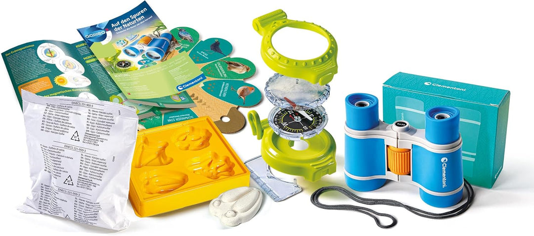 Galileo Lab Auf den Spuren der Natur - Forscherset mit Kompass und Fernglas für Kinder ab 7 Jahren,