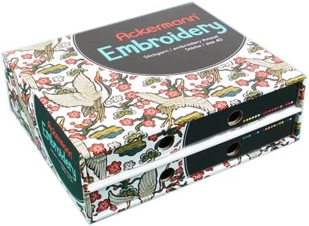 Ackermann® Embroidery Box - Stickgarn, 36 Farben á 260m, Stärke 40