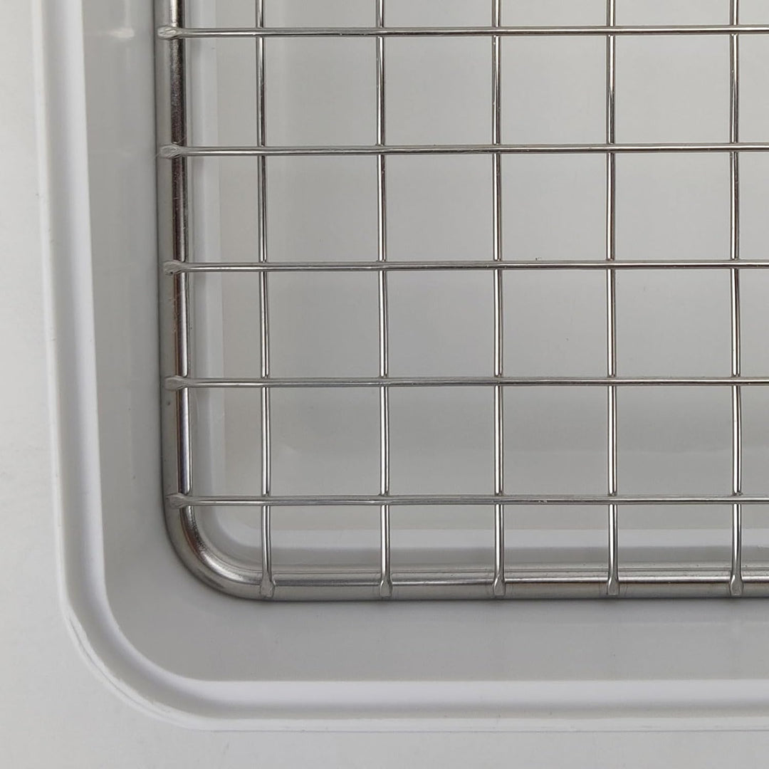 Oncpcare 22x18 Super Grosse Kaninchentoilette mit 2 Rosten (Metall &amp; Kunststoff), Hasenklo für Käfig