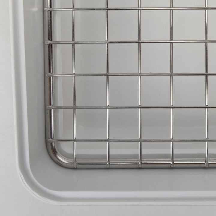 Oncpcare 22x18 Super Grosse Kaninchentoilette mit 2 Rosten (Metall &amp; Kunststoff), Hasenklo für Käfig