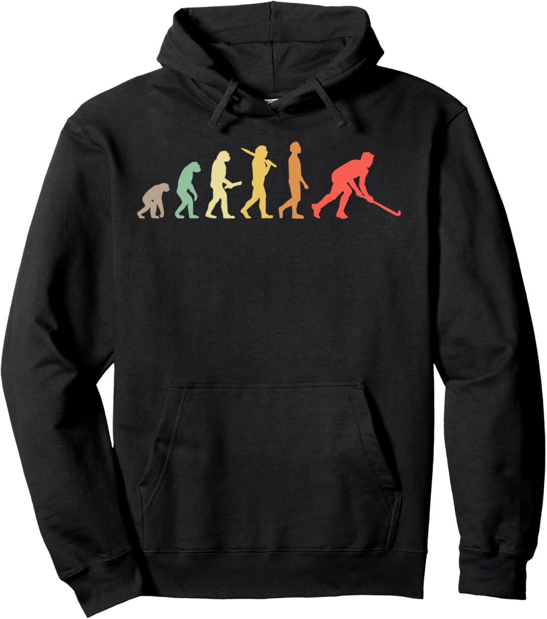 Retro Hockey Evolution Geschenk für Hockeyspieler Pullover Hoodie