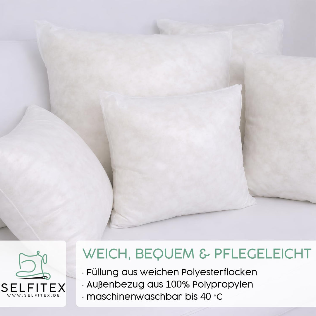 Selfitex Modisches Couchkissen XXL 60x80 cm, Sofakissen mit Füllung und Bezug, kuschelweiches Leseki