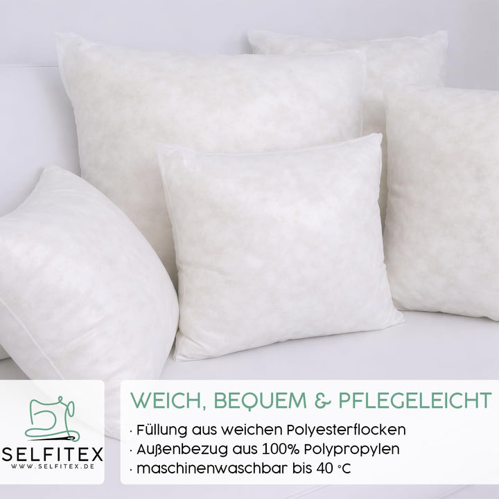 Selfitex Modisches Couchkissen XXL 60x80 cm, Sofakissen mit Füllung und Bezug, kuschelweiches Leseki