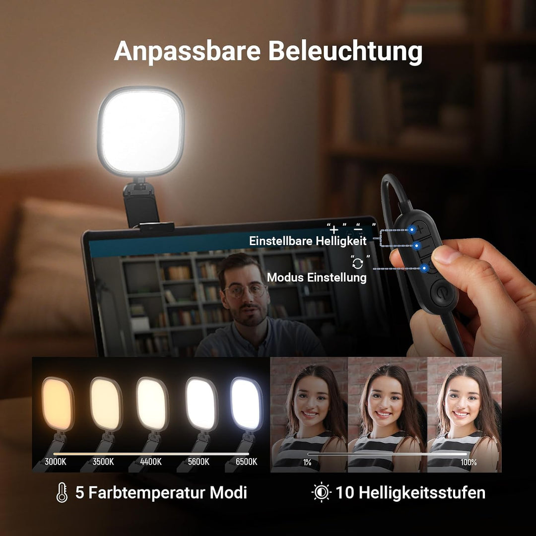 NEEWER Basics 5" Monitor Licht, Zoom Beleuchtung für Videokonferenz, NL10 NL10 (1er Pack), NL10 (1er