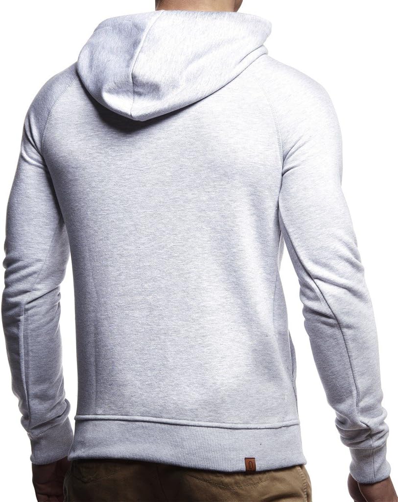 Leif Nelson Herren Pullover Hoodie Kapuzenpullover Longsleeve Basic Sweatshirt Sweater LN8153 XXL Gr