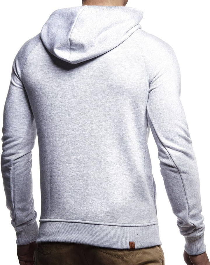 Leif Nelson Herren Pullover Hoodie Kapuzenpullover Longsleeve Basic Sweatshirt Sweater LN8153 XXL Gr