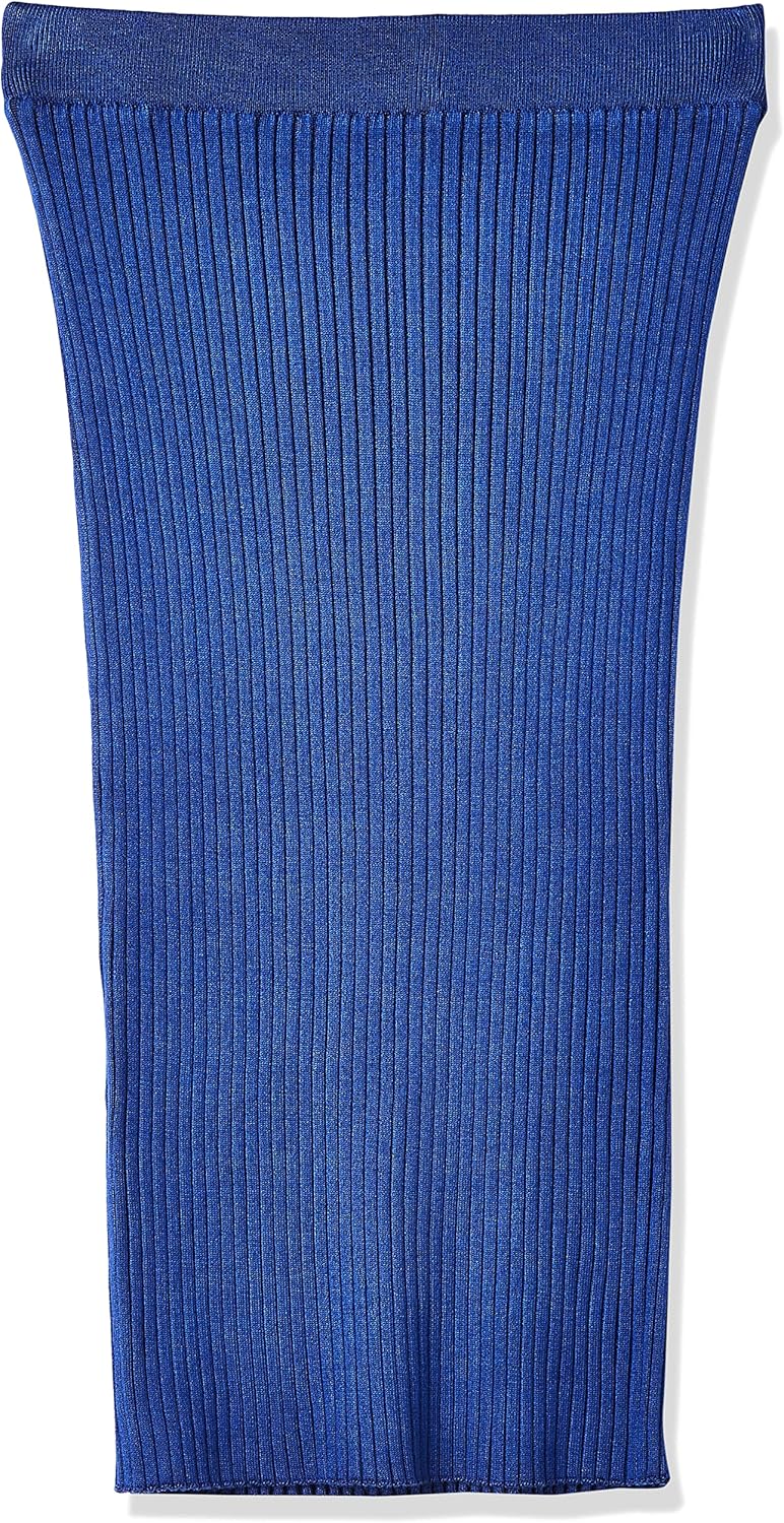 VERO MODA Damen Vmwillow Below Knee Rib Skirt Ga Rippstrick-Rock M Sodalite Blue/Stripes:w. Black, M