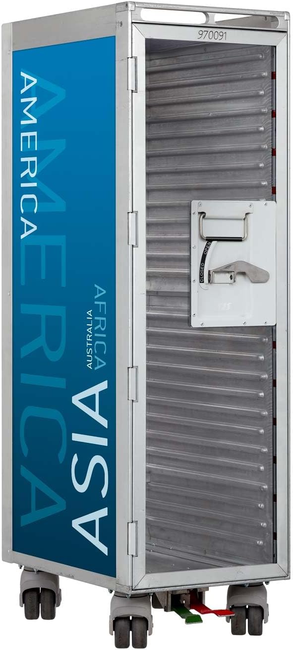 VanDeBord Flugzeugtrolley Kontinente Farbe Kontinente Blau, Rollen Original Rollen, Tür Glastür Blau
