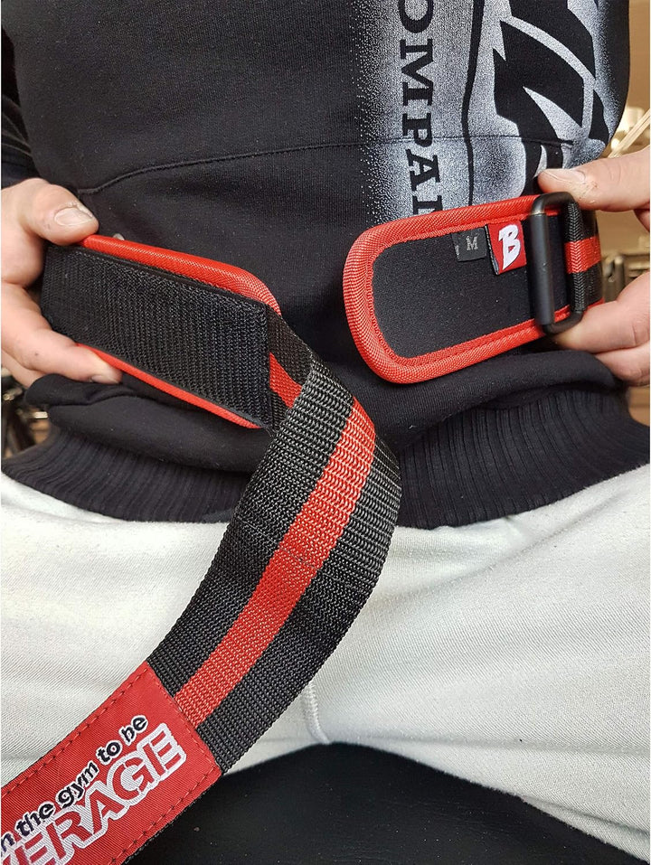 Brachial Gürtel "Lift" rot/schwarz - Trainingsgürtel für Fitness und Bodybuilding Rot / Schwarz L, R