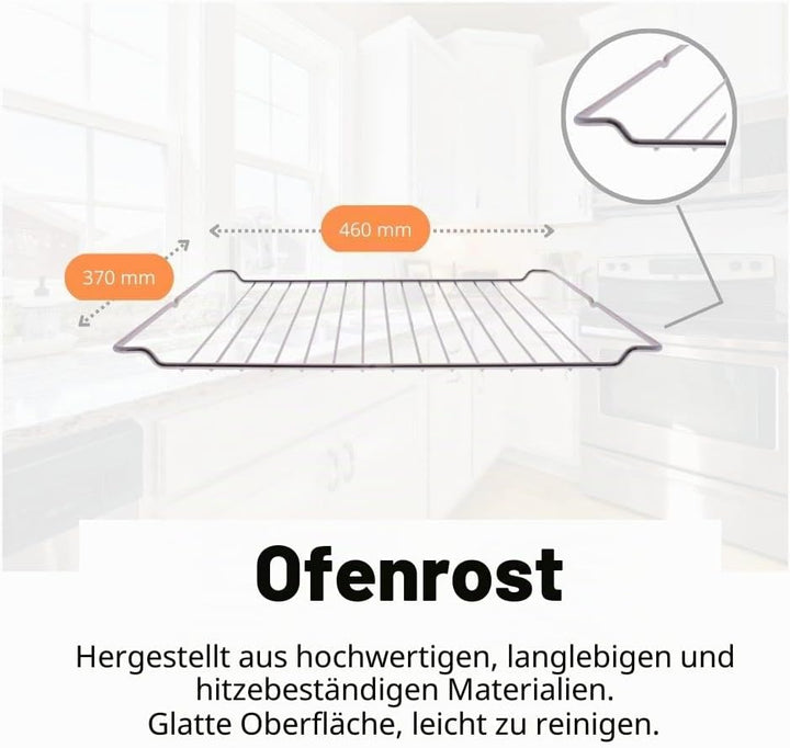 460x370x25 mm Universal Backrost/Backgitter/Ofengitter/Grillrost verchromt passend für BSH - Gruppe: