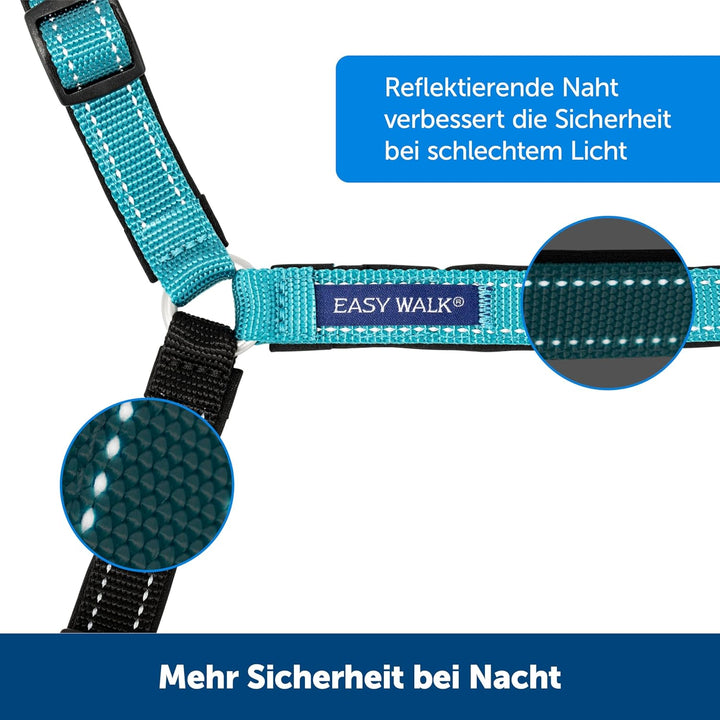 PetSafe Easy Walk Deluxe Anti-Zieh-Geschirr, Verringert Würgen und Husten, Mit Reflektoren ausgestat