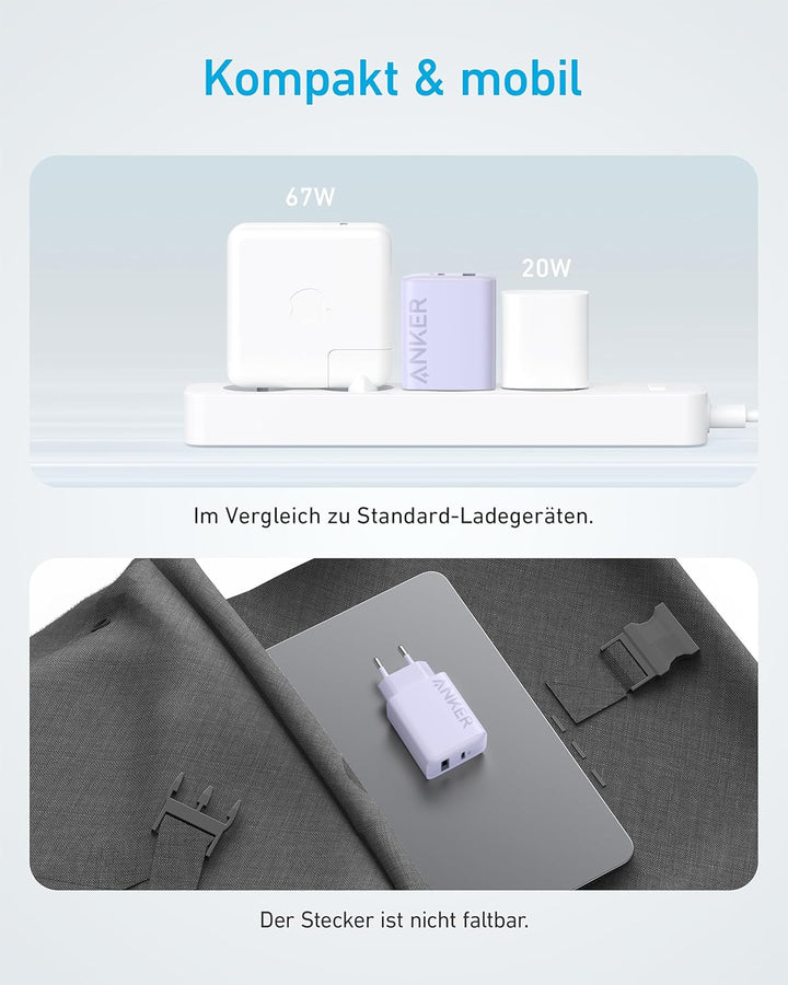 Anker 20W USB C Ladegerät, iPad Netzteil, USB-Schnellladenetzteil, iPad Ladegerät, Kompatibel mit iP