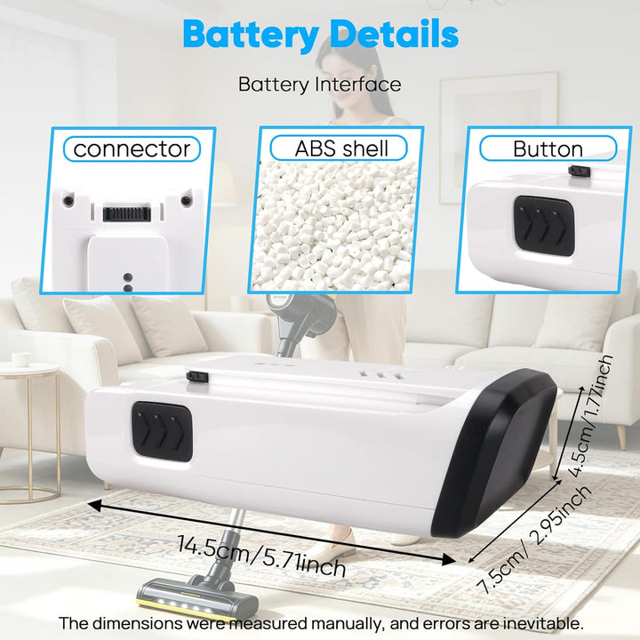 3000mAh Akku Kompatibel mit Kärcher VC 6, VC 7 Cordless ourFamily, VC6 Cordless Premium ourFamily, V