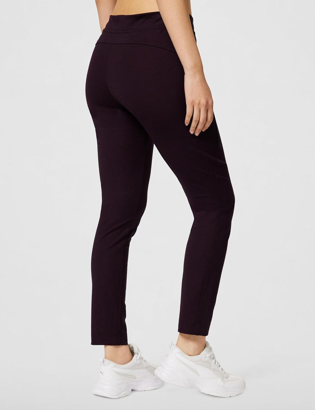 Tommy Hilfiger Damen Curvd Seam Ponte PNT Hose S Dunkles Aubergine, S Dunkles Aubergine