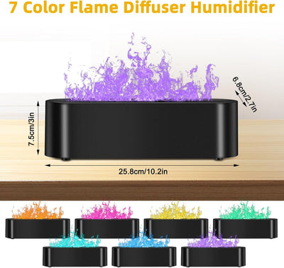 Aroma Diffuser mit Flammeneffekt, Diffusor für Ätherische Öle 150ml, Aromatherapie Luftbefeuchter mi