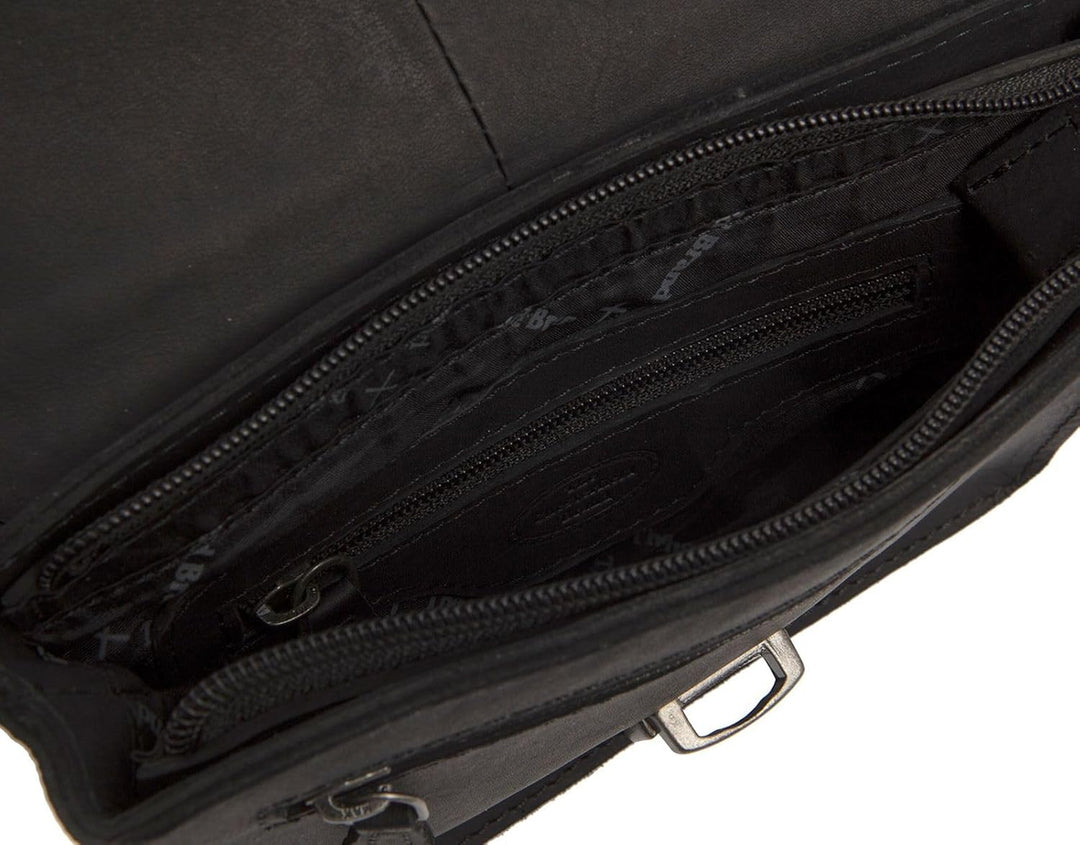 The Chesterfield Brand Wax Pull Up Sevilla Umhängetasche Leder 18 cm, Schwarz, Einheitsgrösse