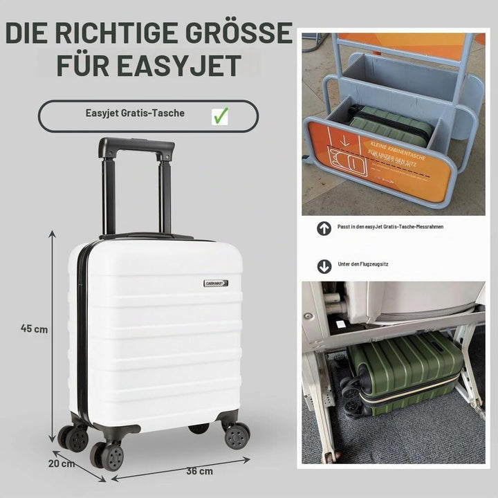 Cabin Max Anode 30L 45x36x20 cm Handgepäck Koffer – leicht, Hartschale, 4 Räder, Leichtes Handgepäck