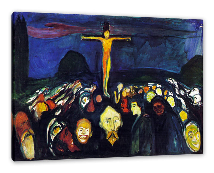 Edvard Munch - Golgotha als Leinwandbild / Grösse: 120x80 cm / Wandbild / Kunstdruck / fertig bespan