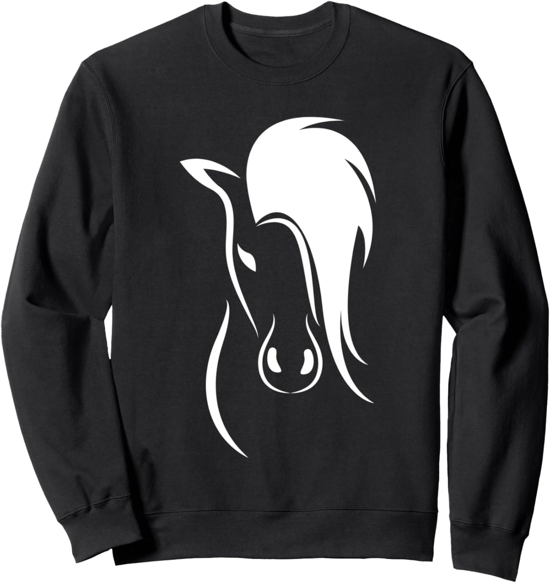 Pferde Kontur Shirt Pferd Liebe, reiten Mädchen Pferde Sweatshirt