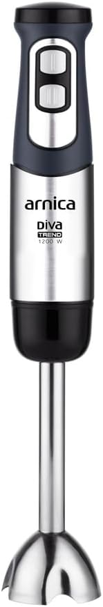 arnica Diva Trend Set Stabmixer - 1200W - Edelstahl Mixstab mit Zerkleinerer Schneebesen - Turbo Fun