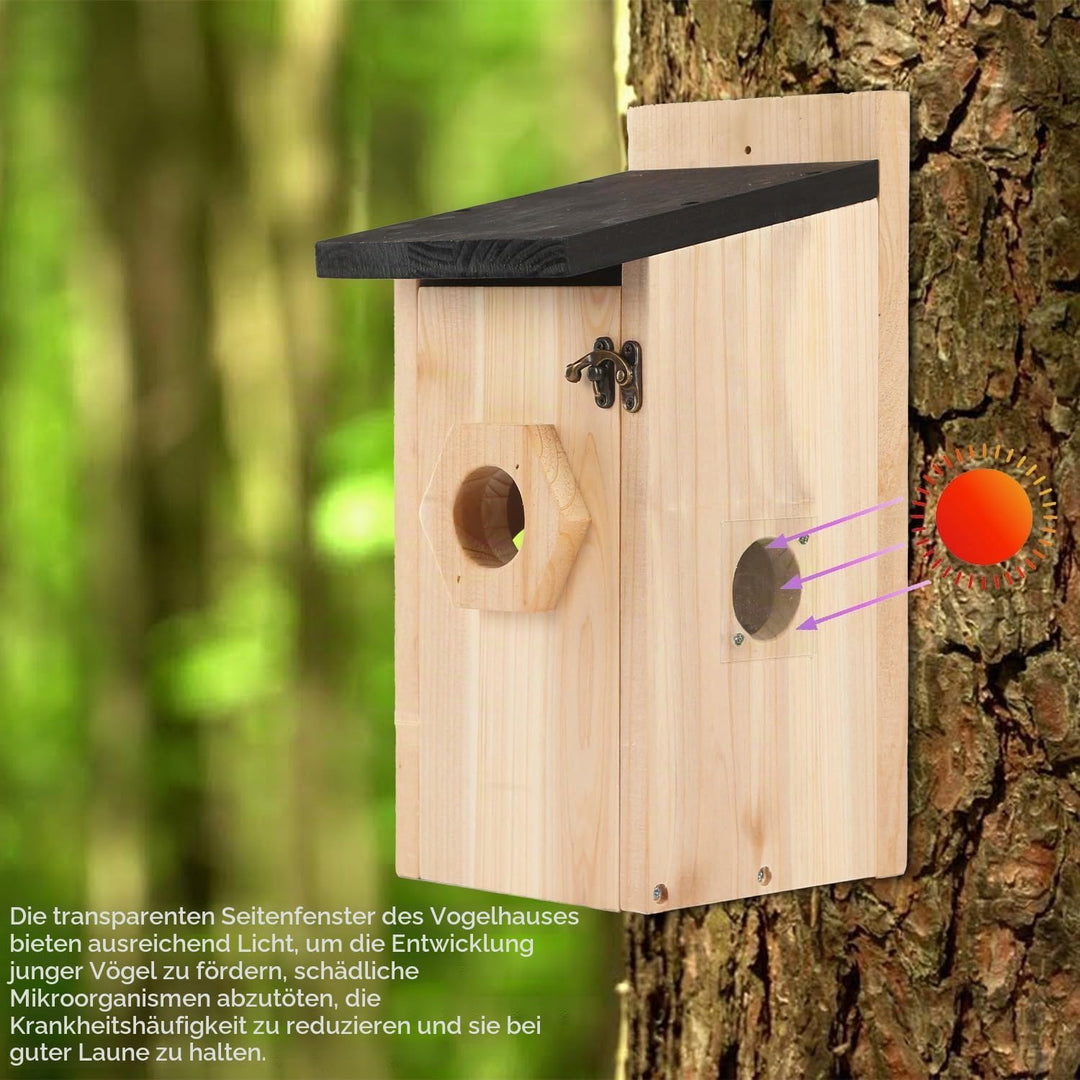 2er Vogelhaus Bausatz Set, Nistkästen für Vögel für Draussen Wetterfest, Vogelhaus zum Aufhängen, Ne