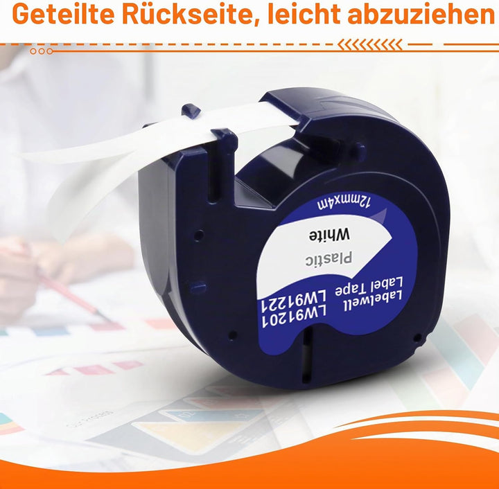 Labelwell 8x Kompatible für Dynmo Etikettenband Kompatible für Dynmo 200B XR 80 LT-100H LT-110T LT-1