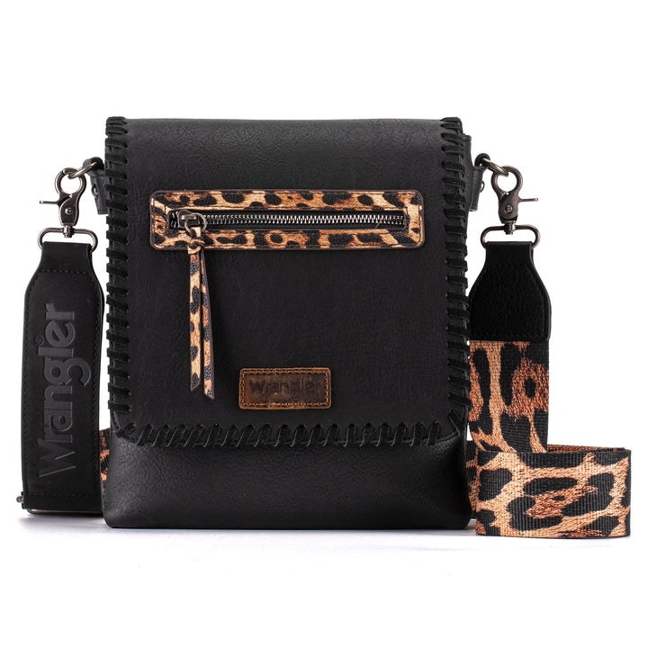 Wrangler Crossbody Taschen für Frauen Western Woven Satchel Geldbörse mit Gitarrengurt Musterreiches