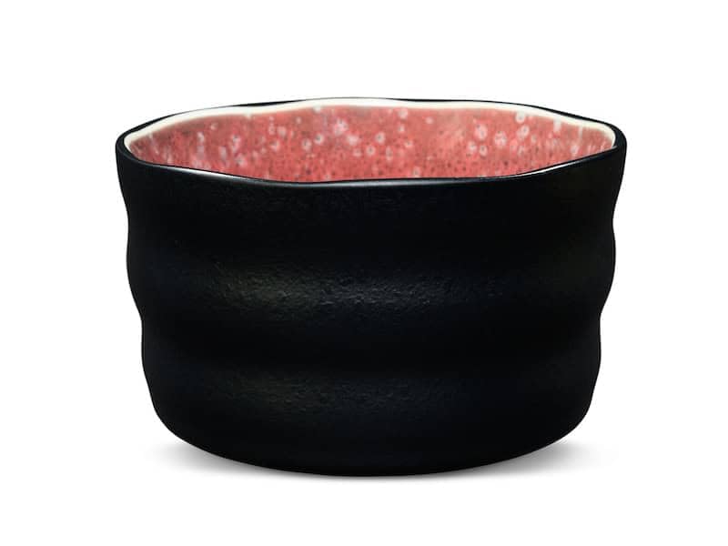 MAOCI - Matcha Tee-Schale Chawan aus Porzellan 350ml schwarz handgefertigt