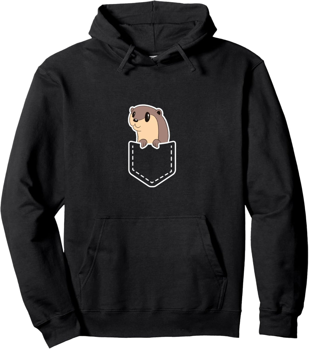Otter in der Tasche Pocket Otter Tier Geschenk Pullover Hoodie