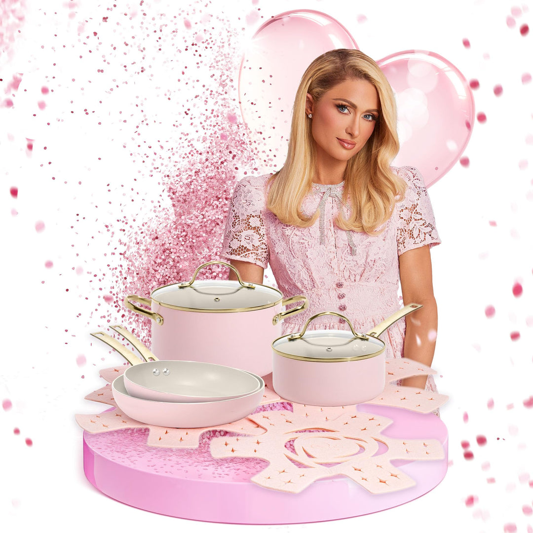 Paris Hilton – Kochgeschirr-Set 10-teilig – Aluminium & Keramik Antihaft-Beschichtung, Induktionsgee